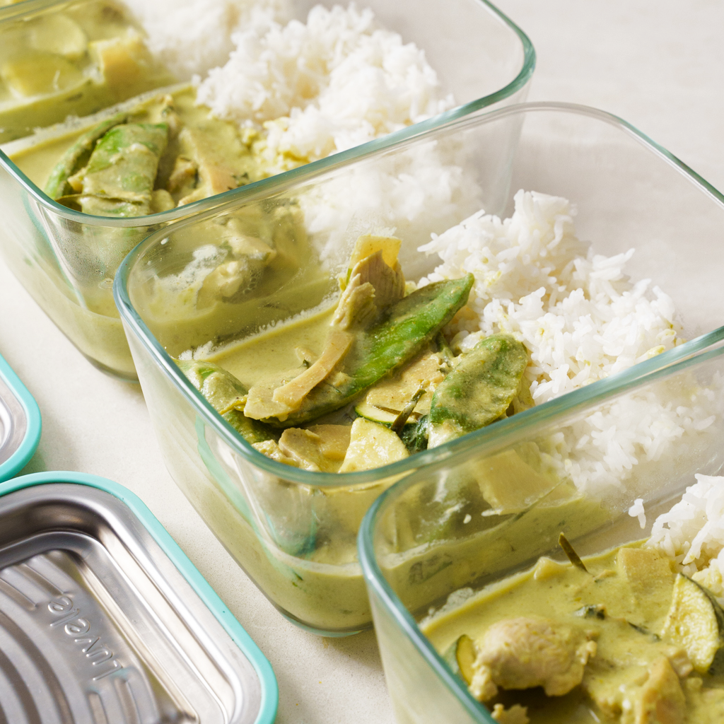 Green curry chicken meal prep