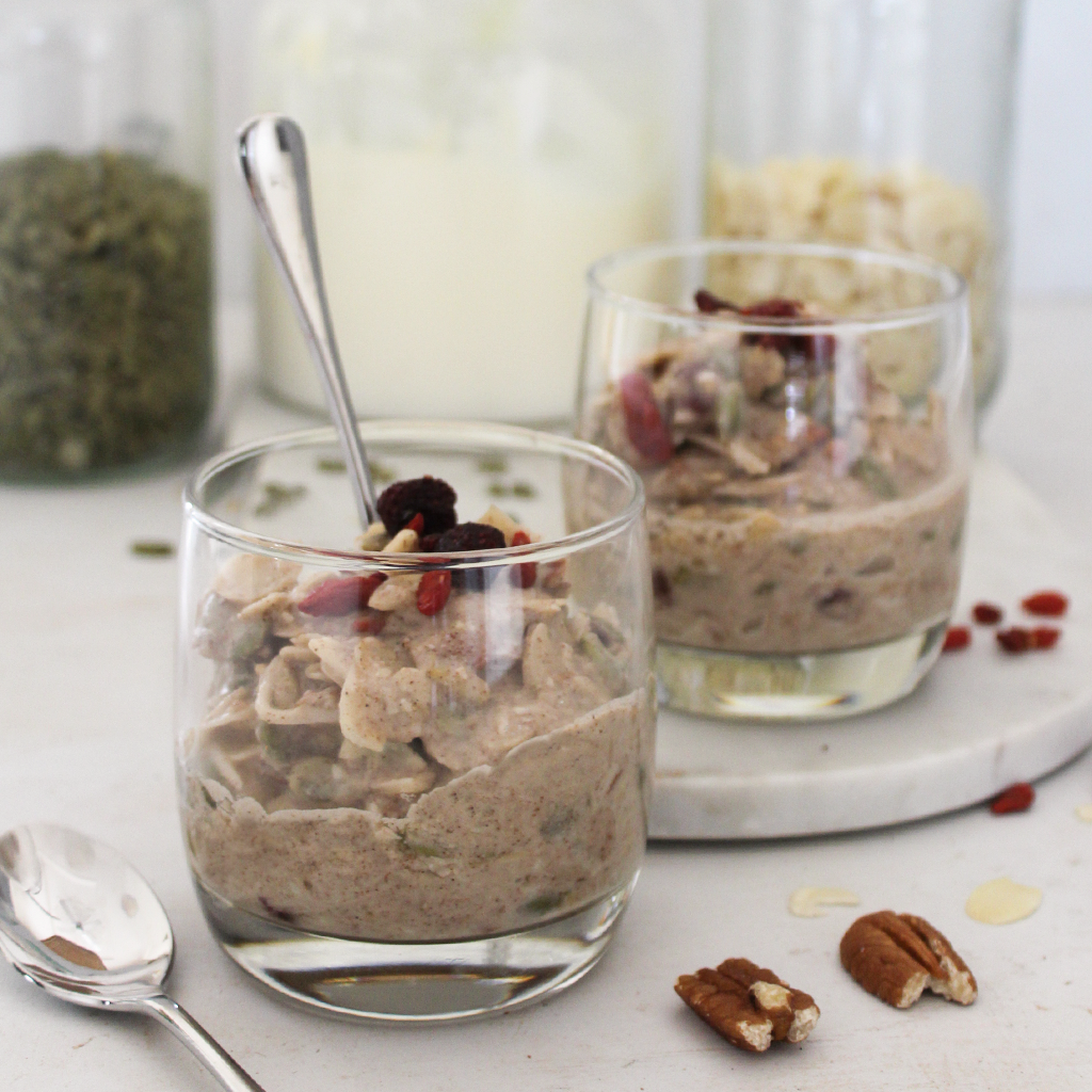 Paleo Orange & antioxidant berry Bircher style muesli