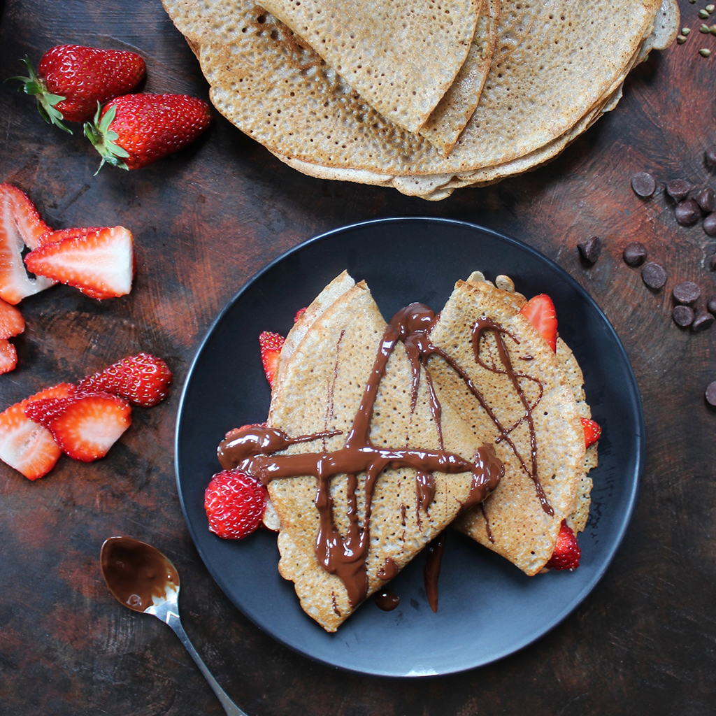 Vegan & gluten free buckwheat crepes