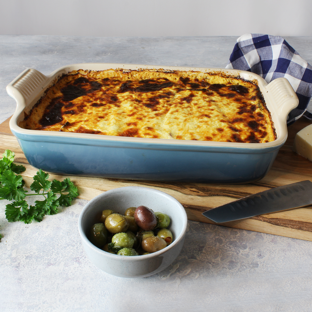 Incredible Moussaka with yogurt béchamel