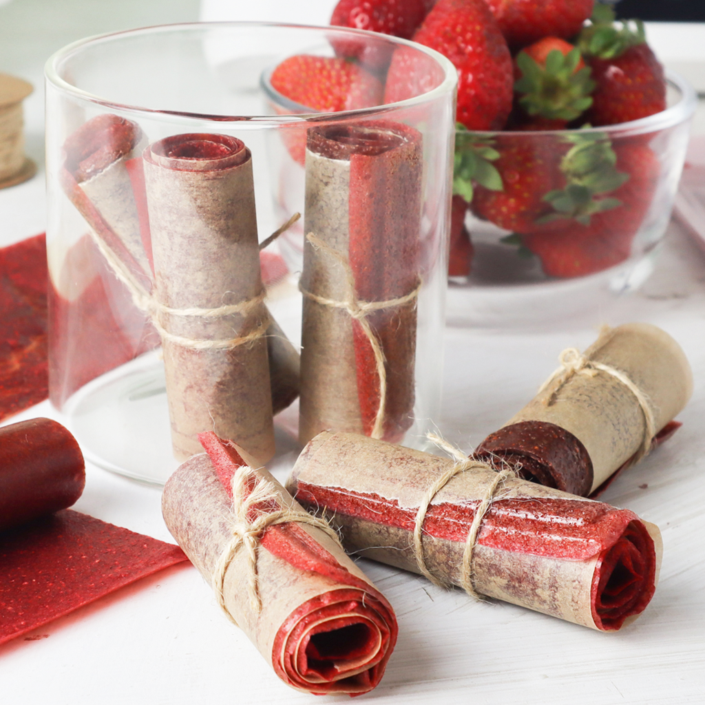 Strawberry rollups recipe (fruit leather)