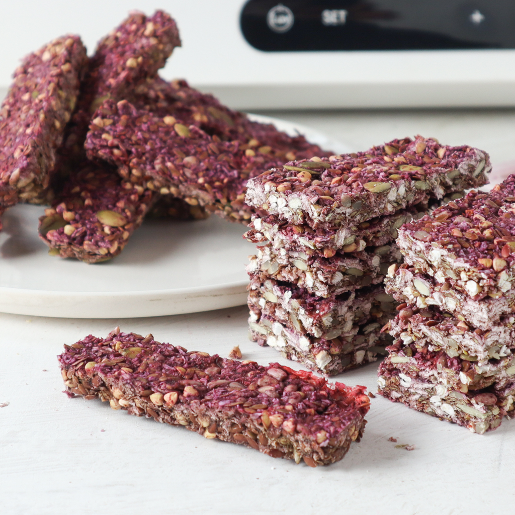 Dehydrator strawberry & seed bars (raw & gluten free)