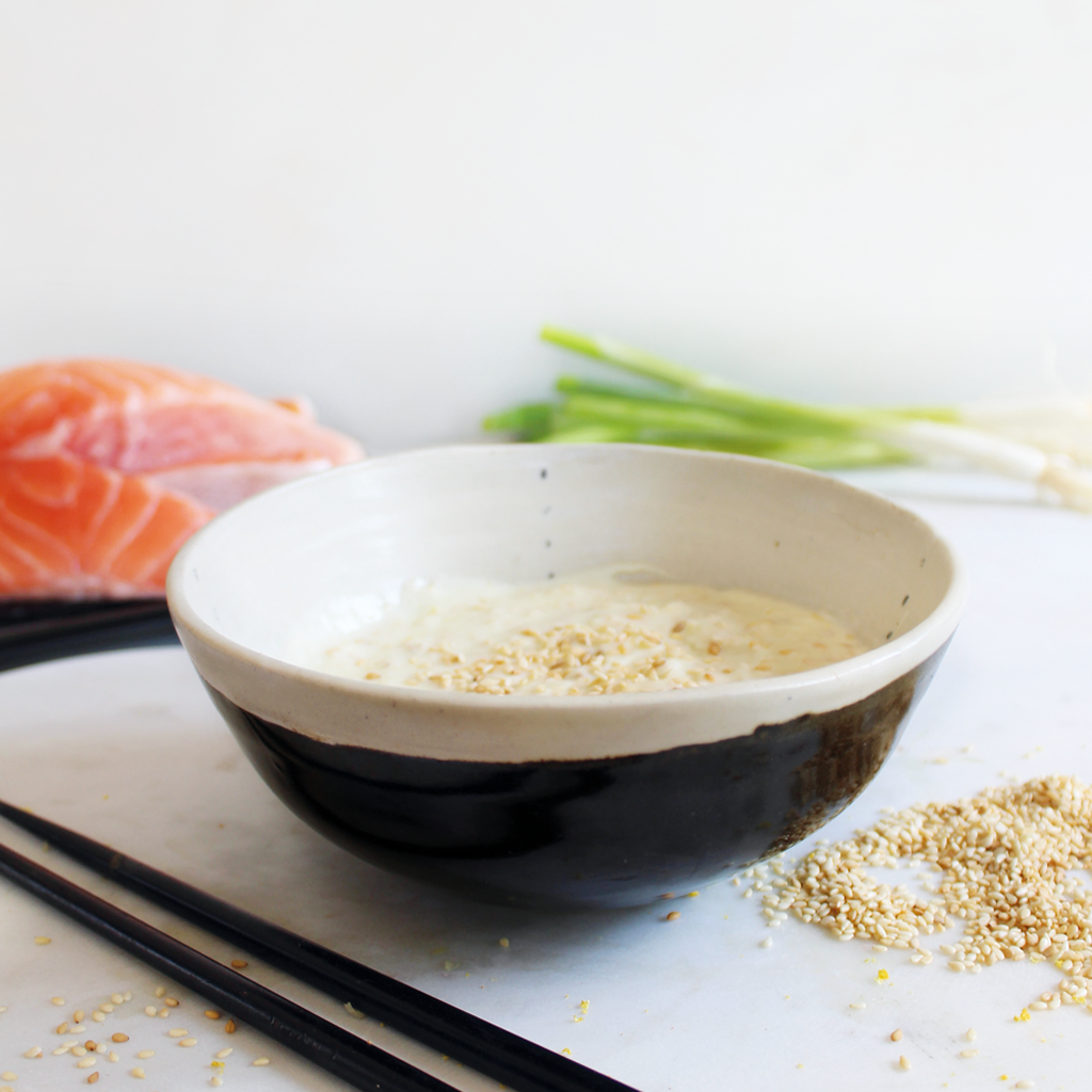 Simple wasabi & sesame yogurt dressing