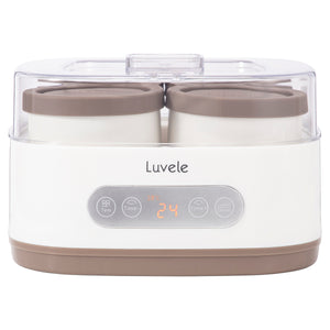 Luvele Pure Yogurt Maker | 4x 400ml (4x 13.5oz.) Jars SCD & GAPS DIET | 1.5L Capacity