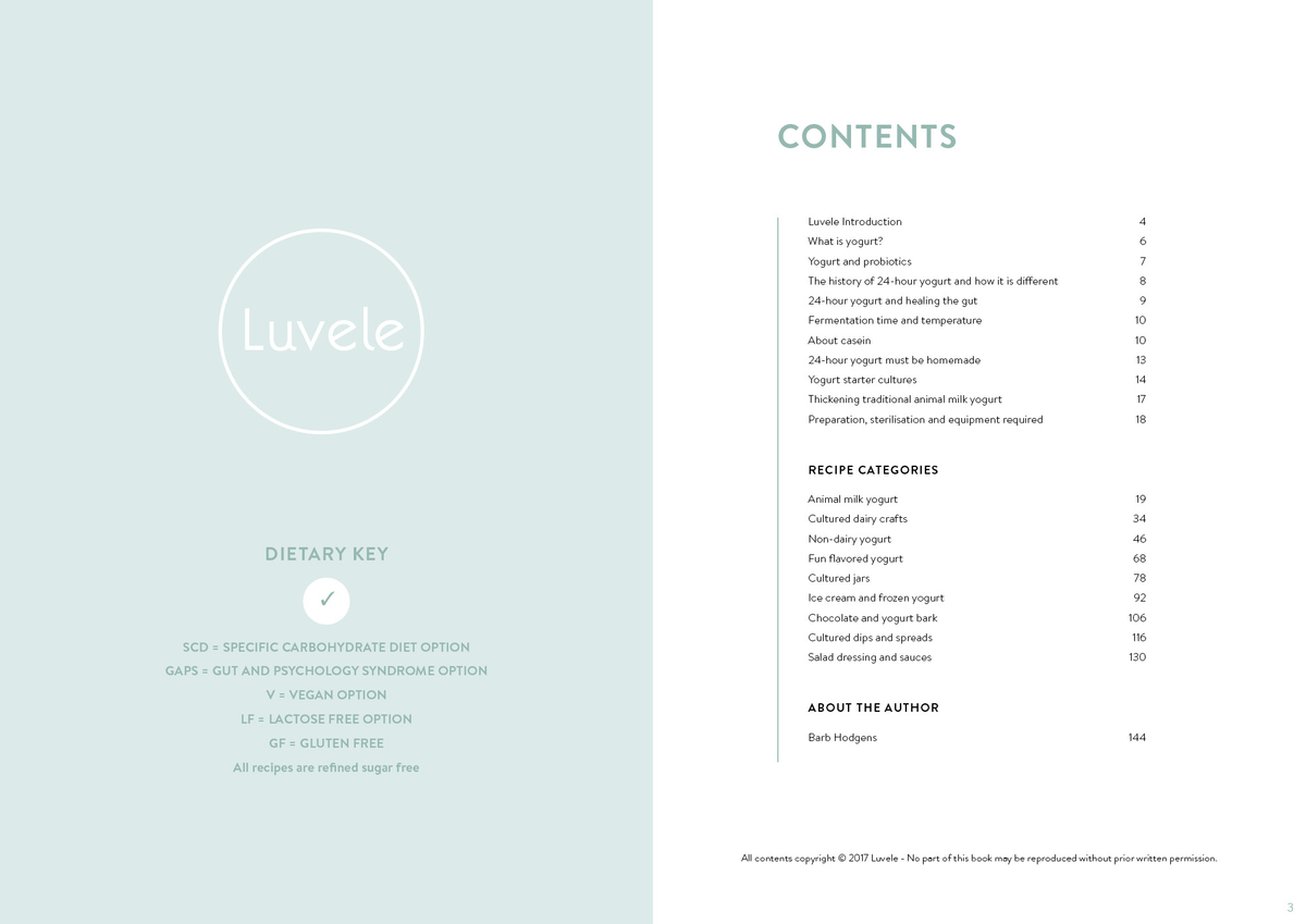 The Luvele 24 Hour Yogurt Recipe E-Book